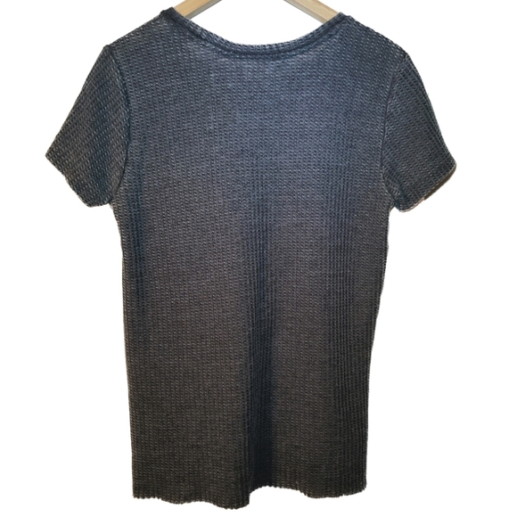 Vanilla Star Waffle Knit Tie Knot Front Top Medium - Picture 2 of 11